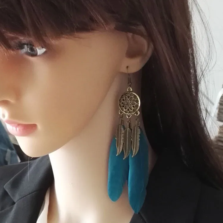 Серьги богемные распродажа этнические Brinco серьги-кисточки с перьями длинные женские цепи ретро кулон геометрические ювелирные изделия фигурка