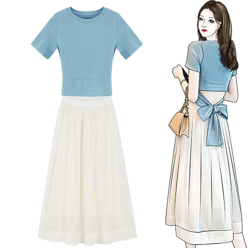 Trytree/летний женский костюм из двух предметов романтический Повседневный