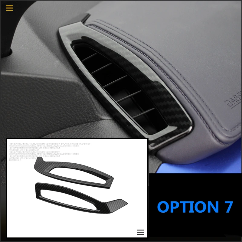Option 7 Интерьер автомобиля углеродного волокна зерна ABS Материал Decroation Накладка для Toyota CHR C-HR RHD - Название цвета: Option 7