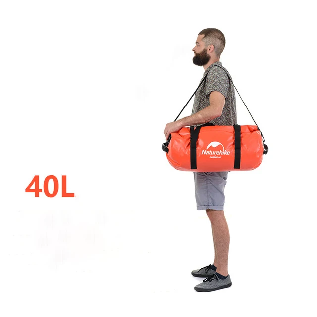 Orange-40L Naturehike на открытом воздухе сухой мешок 40L-120L речной треккинг мешок плавание Водонепроницаемый Открытый Кемпинг Велоспорт Спортивная сумка NH16T002-S - Цвет: Orange-40L