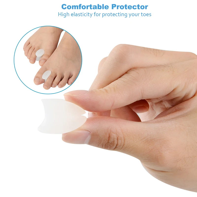 2 шт. силиконовые гелевые изоляционные прокладки для пальцев ног|silicone gel|gel