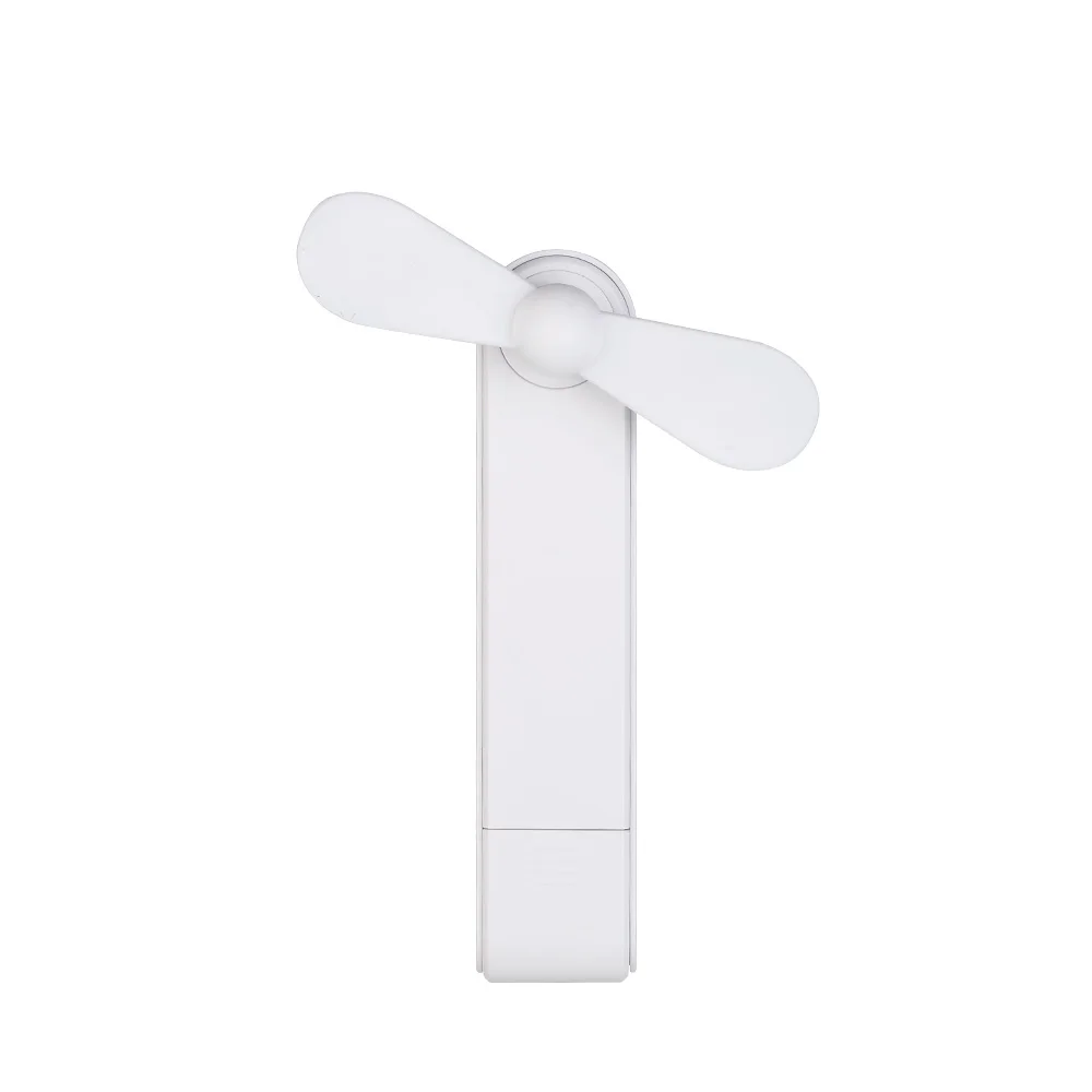 White Mini charging treasure fan USB small electric fan student dormitory portable multifunctional pocket fan - Цвет: White