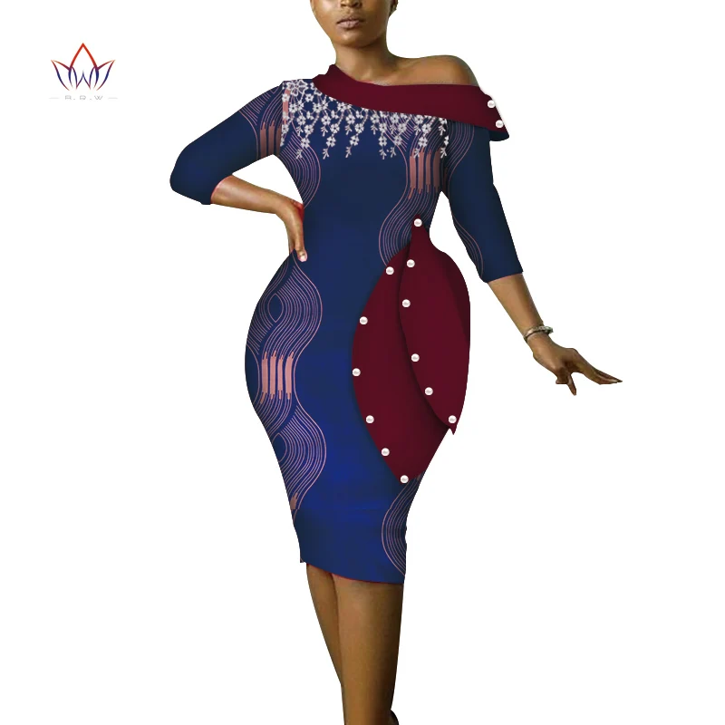 Африканские платья для женщин Vestidos Tasel элегантные Анкара платья Дашики плюс размер с открытыми плечами африканская одежда WY3686