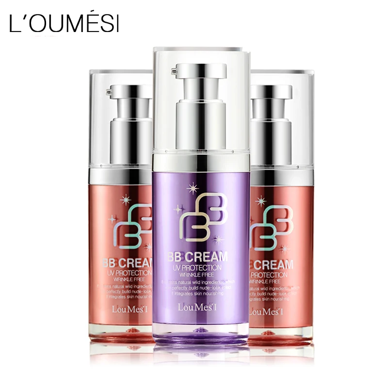 Loumesi bb крем основа для макияжа Уход за лицом отбеливающая Компактная Основа