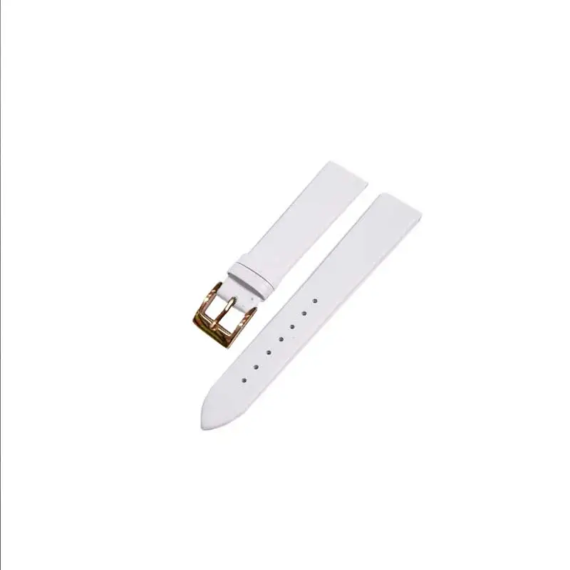 White rose gold 12 мм/14 мм/16 мм/18 мм/20 мм/22 мм Лидер продаж 1 шт. ремешок для часов для мужчин и женщин Высокое качество кожа популярные часы группа гладкая - Цвет ремешка: White rose gold