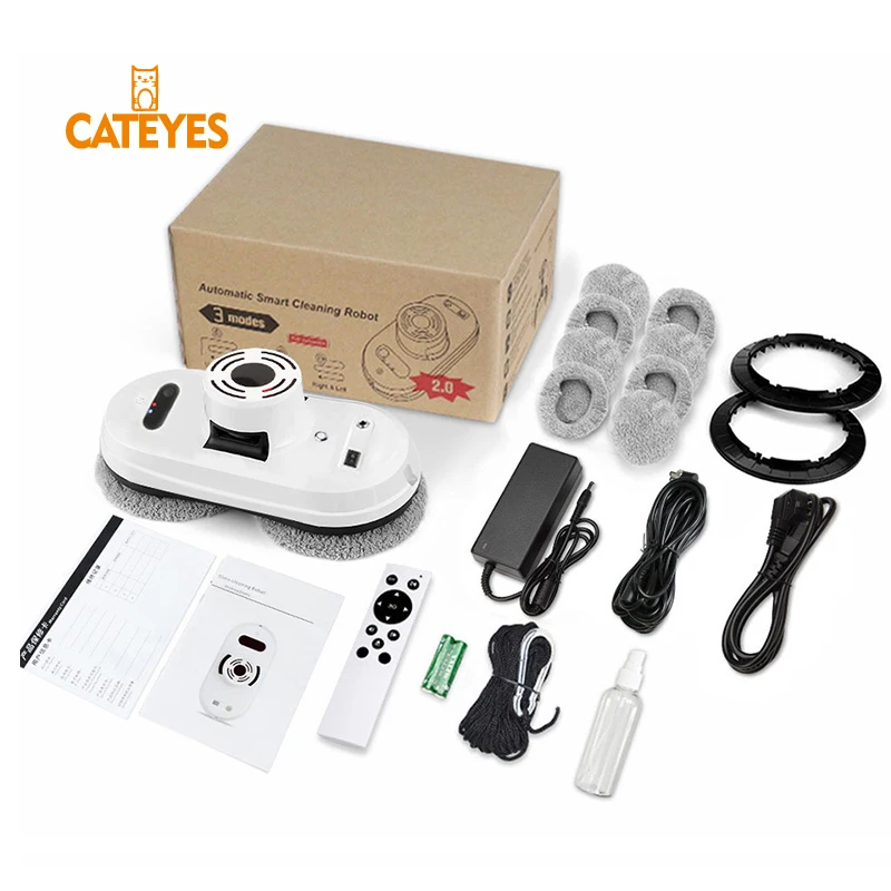 Cateyes Remote control magnetic window cleaner robot for inside and outdoor high tall intelligent cleaning | Электроника