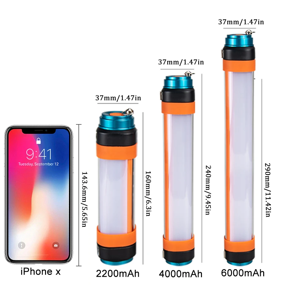 EeeToo светодиодный светильник вспышка IP67 Водонепроницаемый походный фонарь 18650 USB