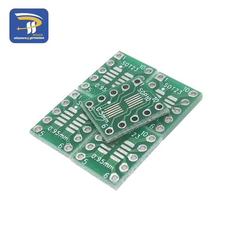 10 шт. SOT23 MSOP10 DIP переводная плата Pin шаг Адаптер 0 5 мм/0 95 мм до 2 54 печатная