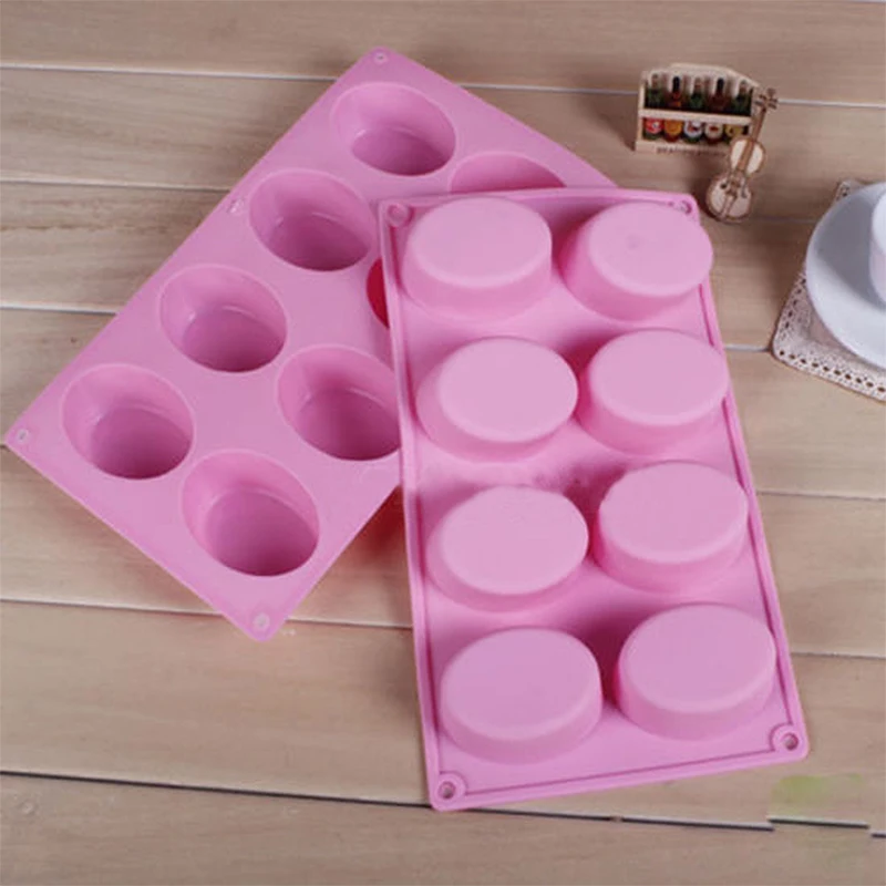 JX LCLYL 8 полости овальной Форма мыло формы силиконовые шоколадный торт DIY Fondant