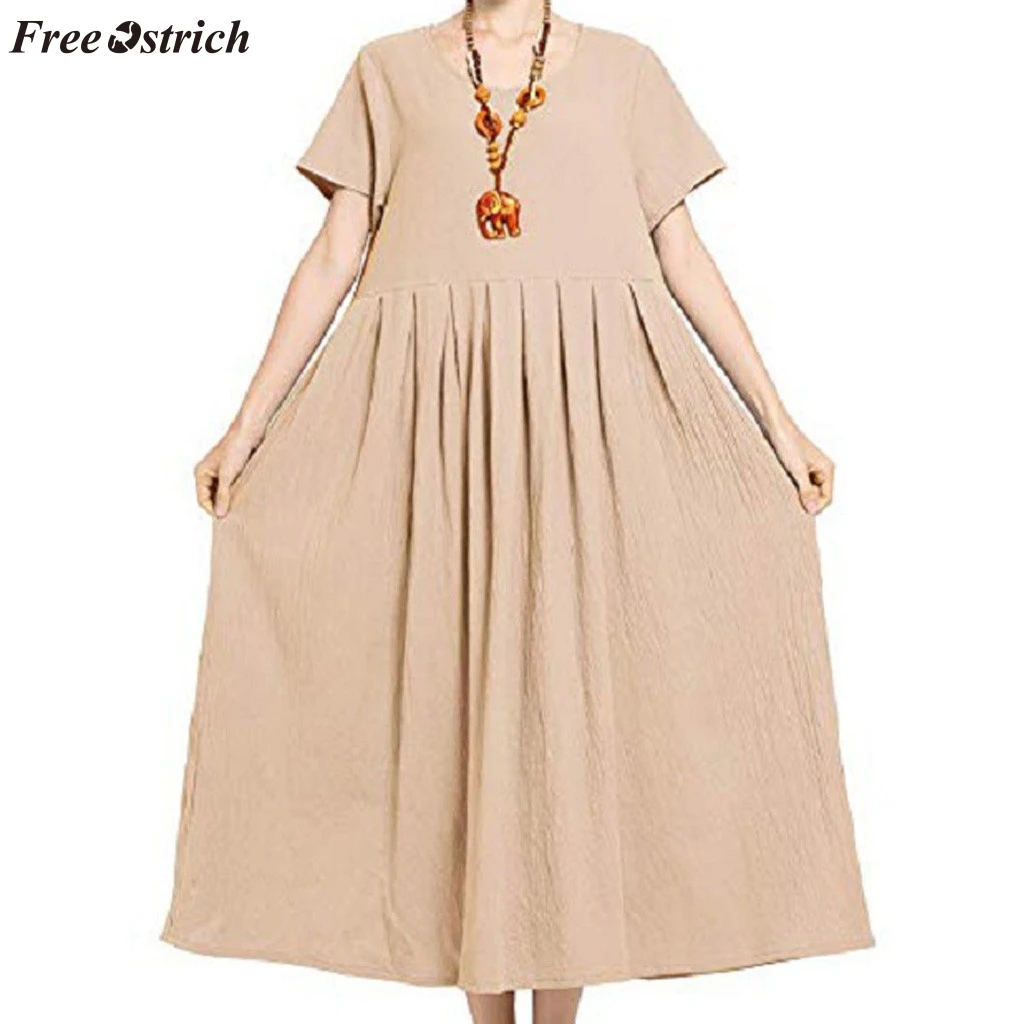 Бесплатная страусиное женское модное Трендовое платье однотонное свободное
