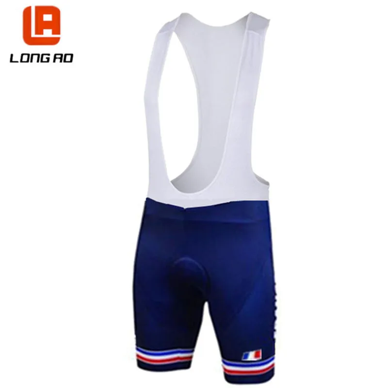 LA113 Only bibs Длинные Ао Франция велосипедная команда синий мужской короткий рукав трикотаж короткие комплекты летняя гоночная одежда Pro велосипедная команда одежда - Цвет: LA113 Only bibs