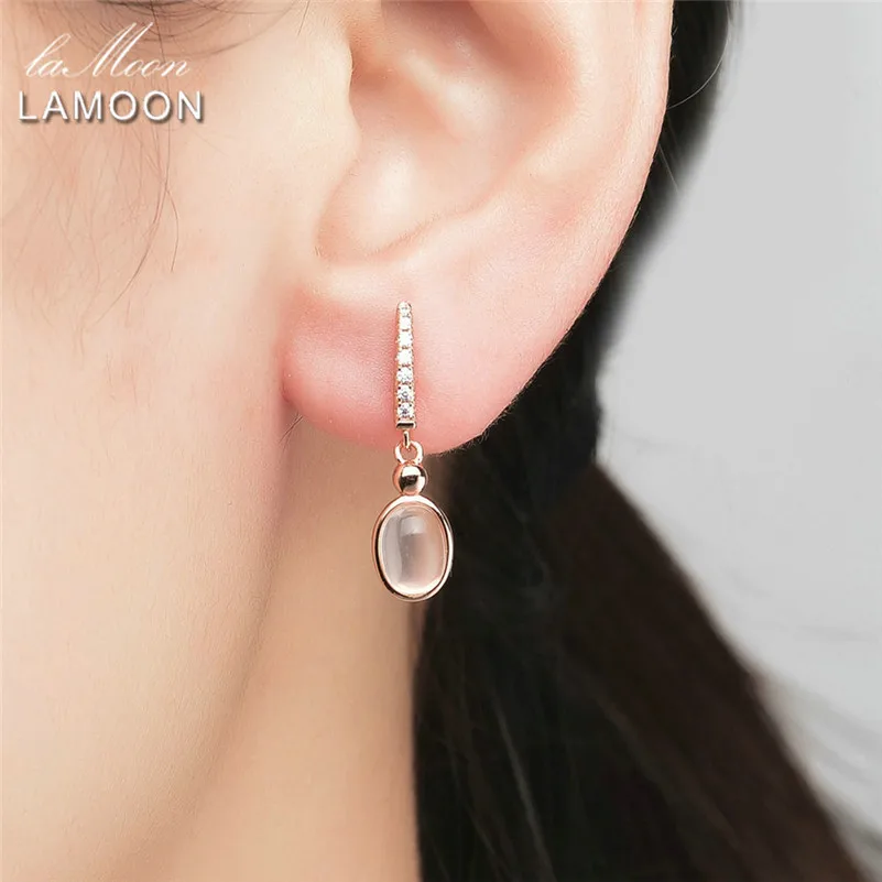 Женские серьги подвески из серебра 925 пробы с розовым кварцем|drop earrings|earrings forearrings