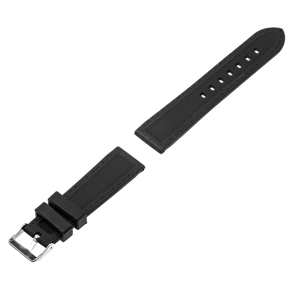 Ремешок силиконовый для часов Pebble Time Round 20 мм резиновый браслет с пряжкой из