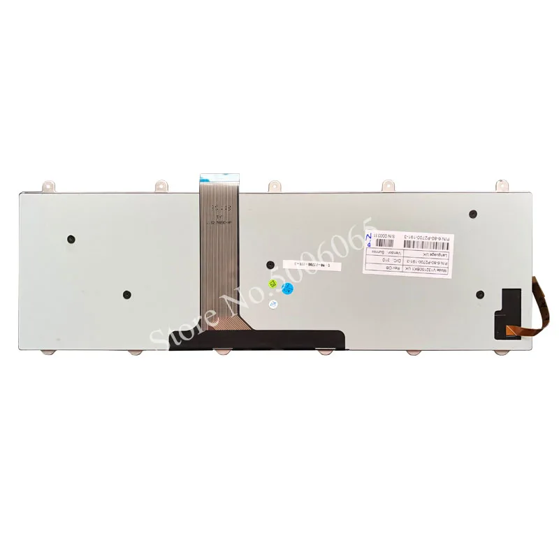 Английская клавиатура для ноутбука с подсветкой Clevo P157SM P177SM P375 P751ZM черная серия