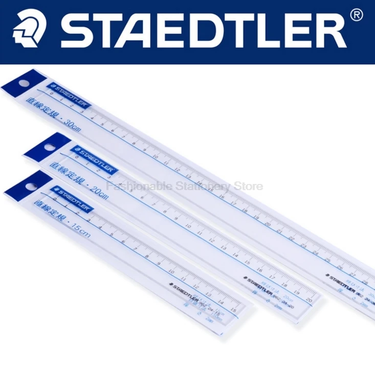 STAEDTLER 962 15/20/30 см ультра-прозрачная линейка точность студент чертежная Линейка Канцелярские принадлежности, школьные принадлежности