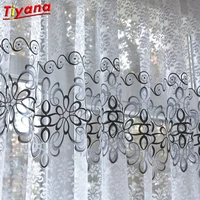 morden gray jacquard tulle european curtains kitchen curtains short rideaux window curtain panels for living room cortinas 30