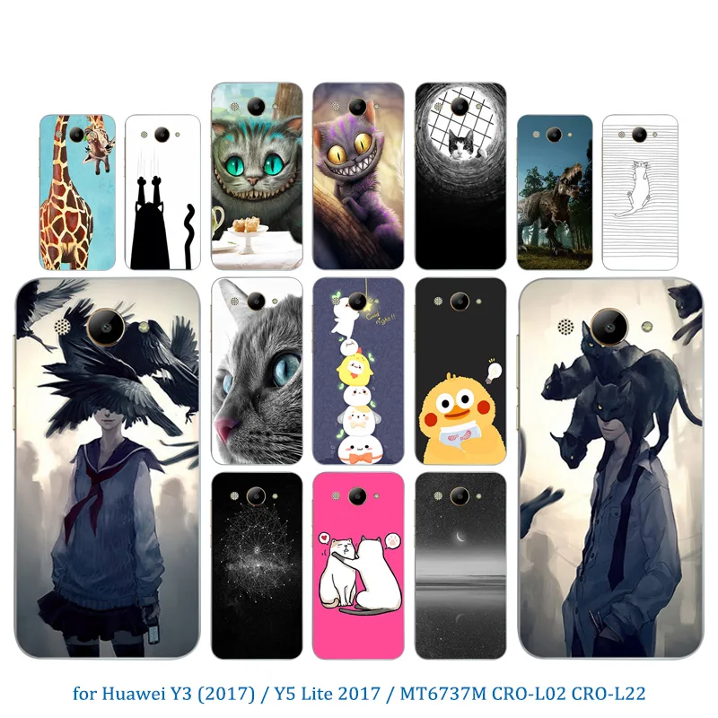 Для huawei Y3 2017 ультратонкий мягкий прозрачный силиконовый 5 0 дюймов для Y5 Lite на
