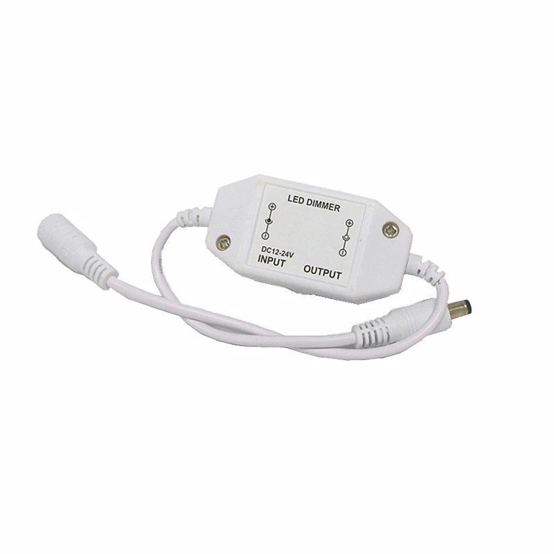 Мини DC Светодиодный диммер регулятор яркости для 3528 5050 5730 5630 RGB Одноцветный светильник 12 в 24 в черный/белый
