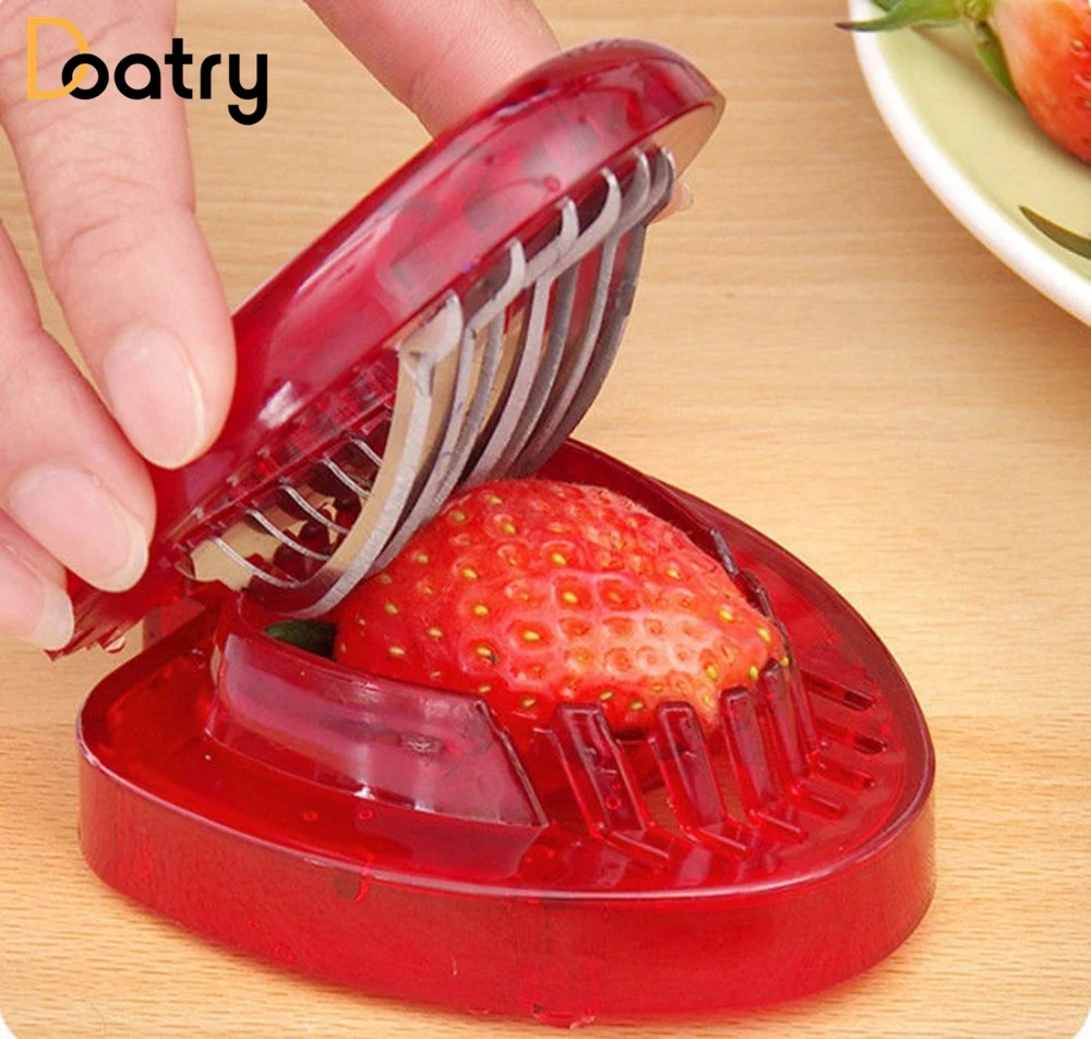 1 шт. резак для красной клубники пластиковые инструменты резьбы фруктов салатов
