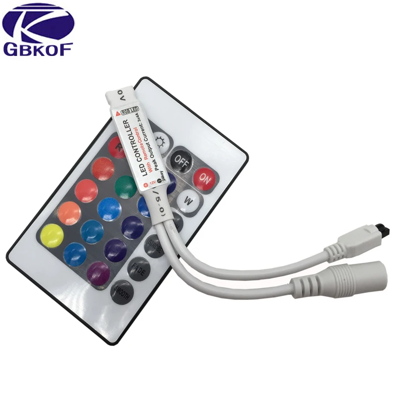 SMD3528 RGB Светодиодные ленты из водонепроницаемого материала для снежной погоды Водонепроницаемый 10/15/20 м светодиодный лента Диодная лента с 24Key ИК контроллеп+ AC/DC 12V адаптер питания