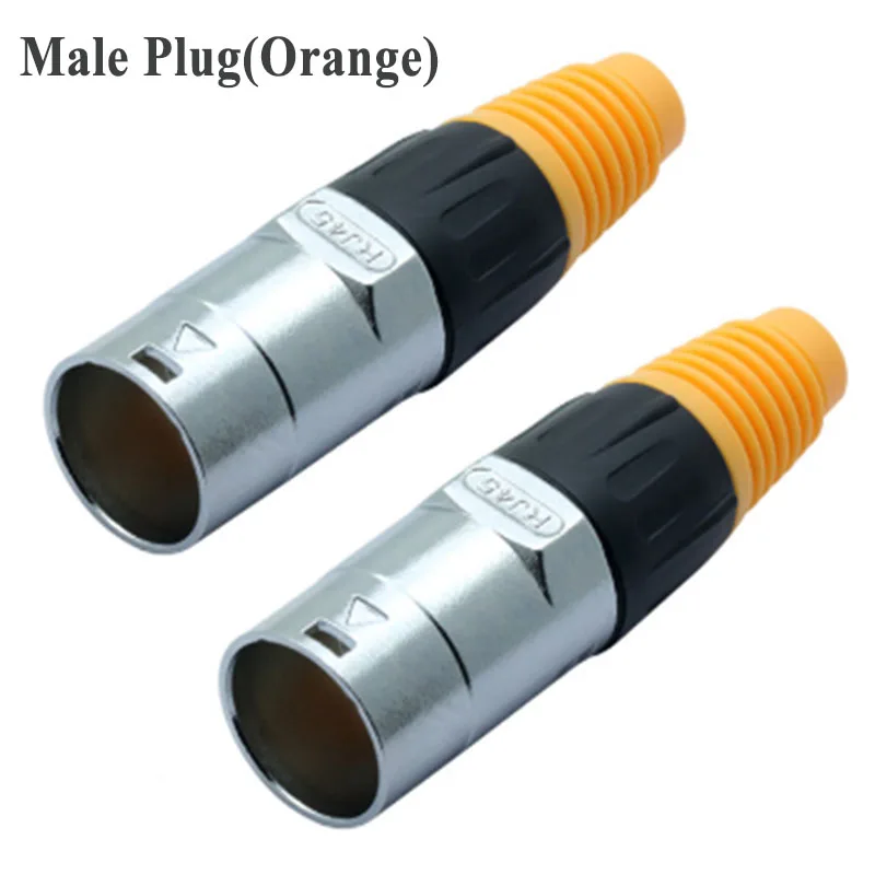 Male Plug(Orange) 10 шт./лот водонепроницаемый RJ45 Женский Панель Крепление прямой/правый угол 8P8C RJ45 Ethernet разъем IP65 водонепроницаемый разъем - Цвет: Male Plug(Orange)