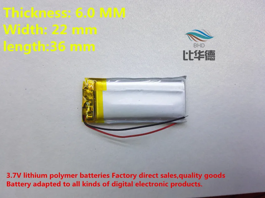 

602236 450mah литий-ионный полимерный аккумулятор качество товаров качества CE FCC ROHS Сертификация
