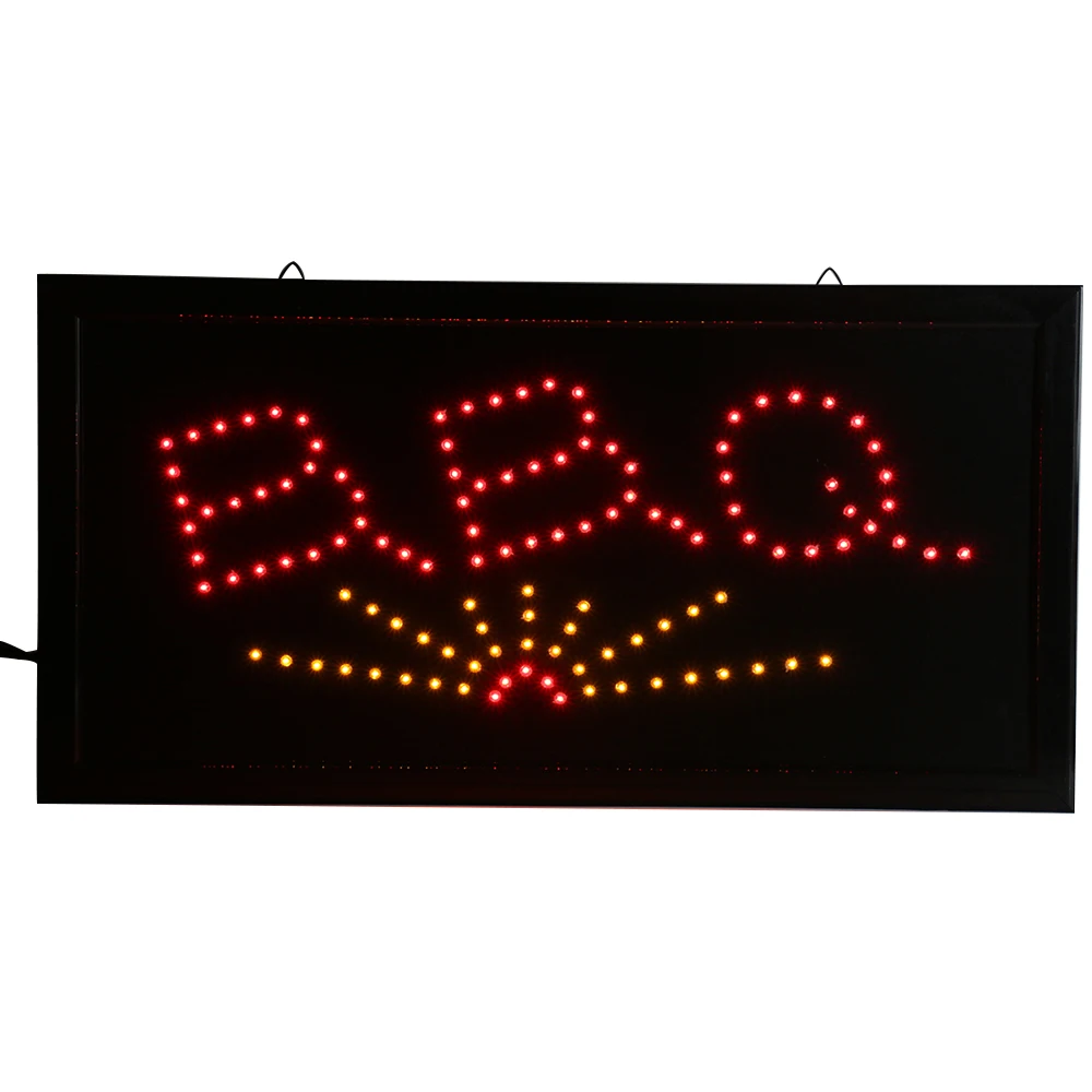 CHENXI Led барбекю неоновые вывески открыто Крытый анимированная движущаяся бегущая