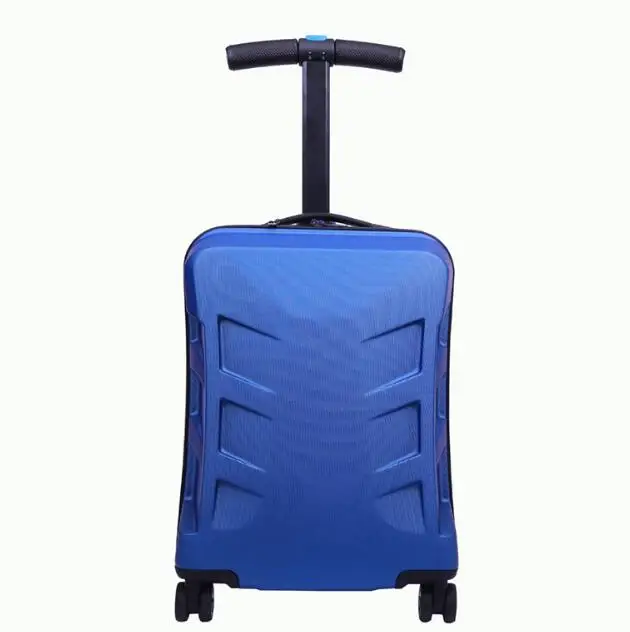 blue Carrylove 2" ABS скутер тележка чемодан кабина чемодан ленивый дорожная сумка для поездки - Цвет: blue
