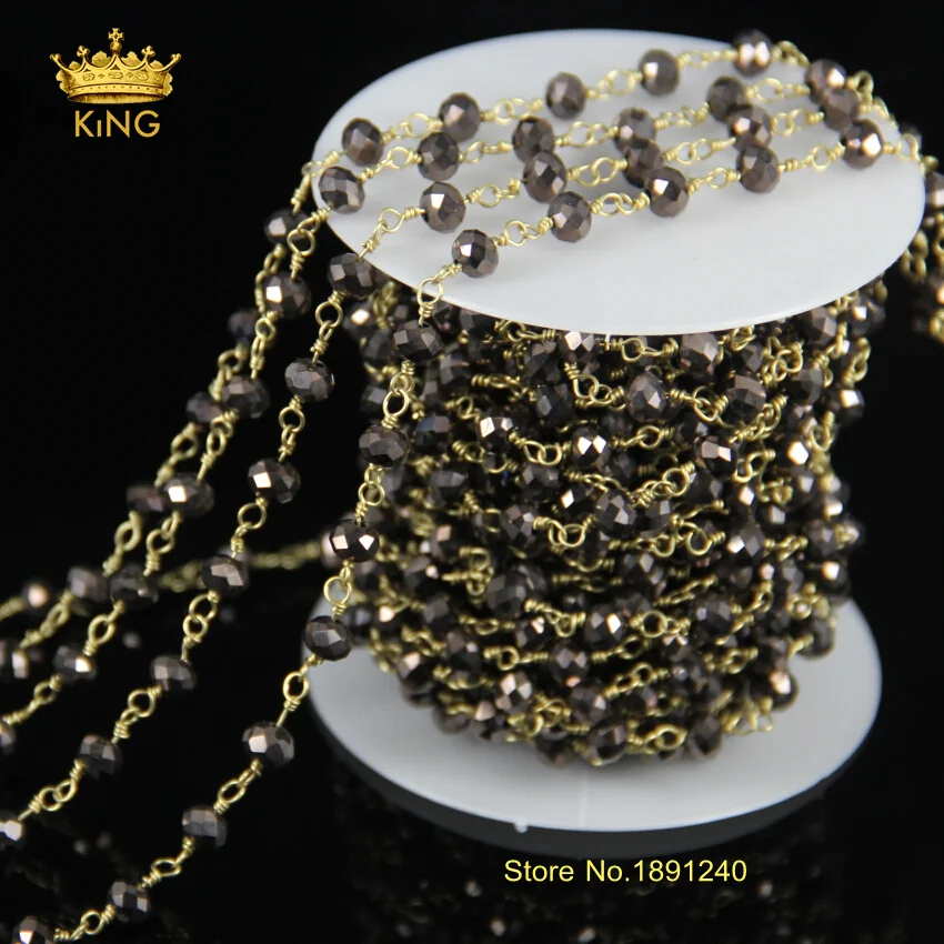 Ожерелье ювелирные изделия Античная бронзовая цепочка Женская Длинная из