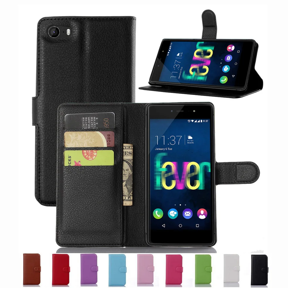 Модные фиолетовые из искусственной кожи крышка для Wiko лихорадка 4 г Case Fold кошелек