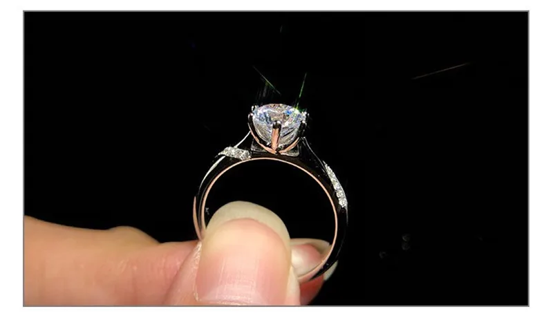Бриллиантовые кольца для 925 стерлингового серебра 1.5ct AAAAA cz обручальное женщин
