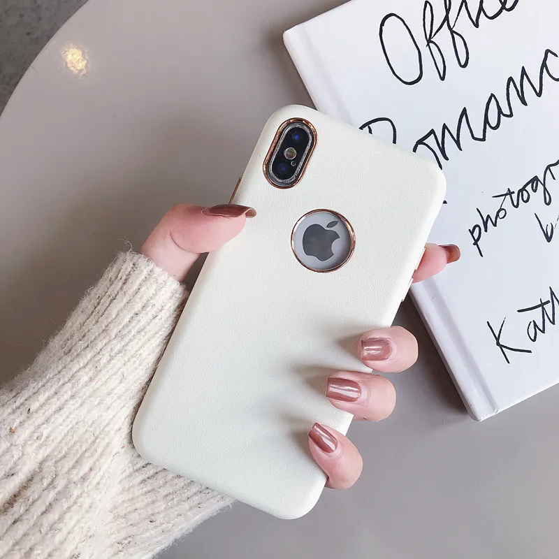 Кожаный чехол в стиле ретро для iPhone X XS MAX XR 8 7 Plus 6 6 S, бархатный чехол с логотипом, чехол с отверстием для iPhone 6 Plus, тонкий противоударный чехол, Fundas
