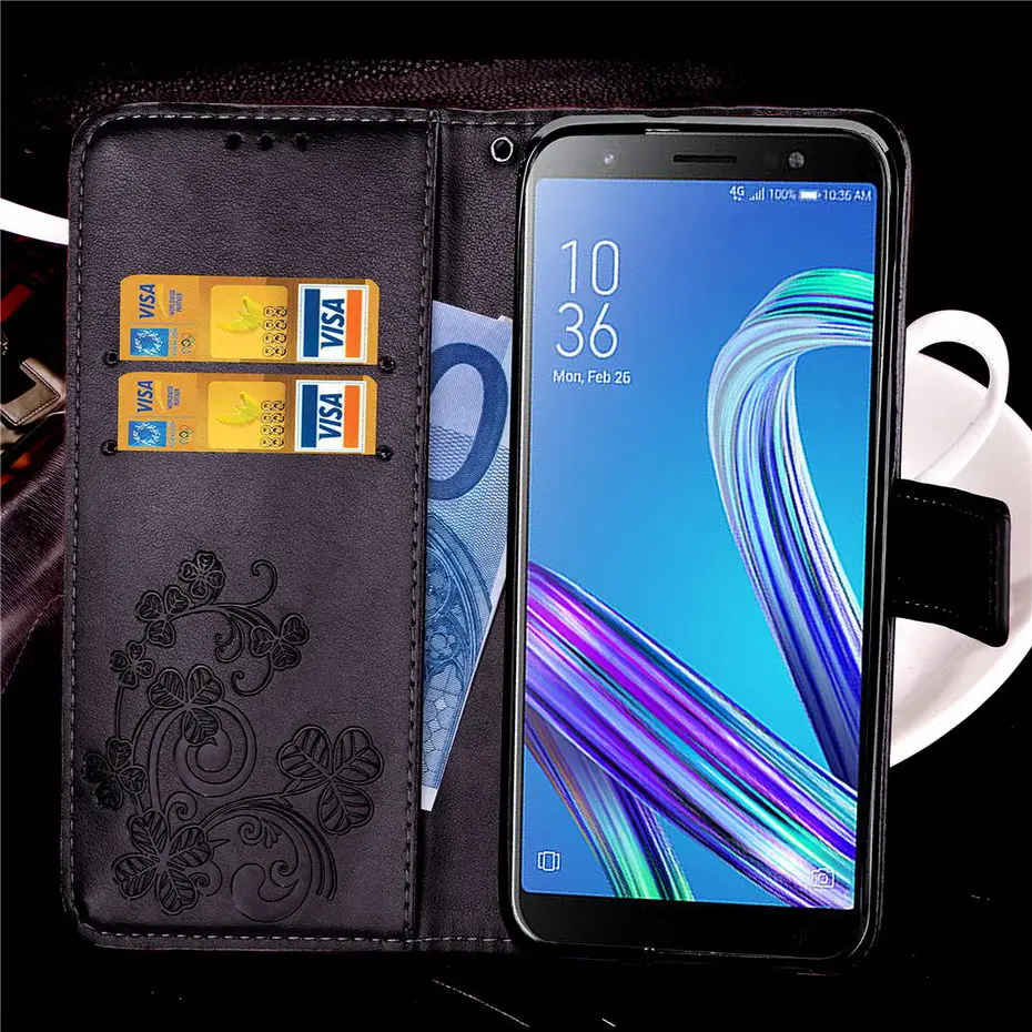 Роскошный чехол для телефона для ASUS Zenfone Max M1 ZB555KL откидная крышка Капа Кошелек из искусственной кожи чехол для ASUS Zenfone Max M1 ZB555KL чехол