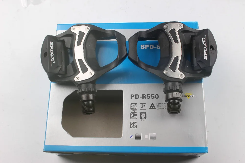 Новый PD R550 SPD SL C дорожный велосипед композитный Сверхлегкий педаль с