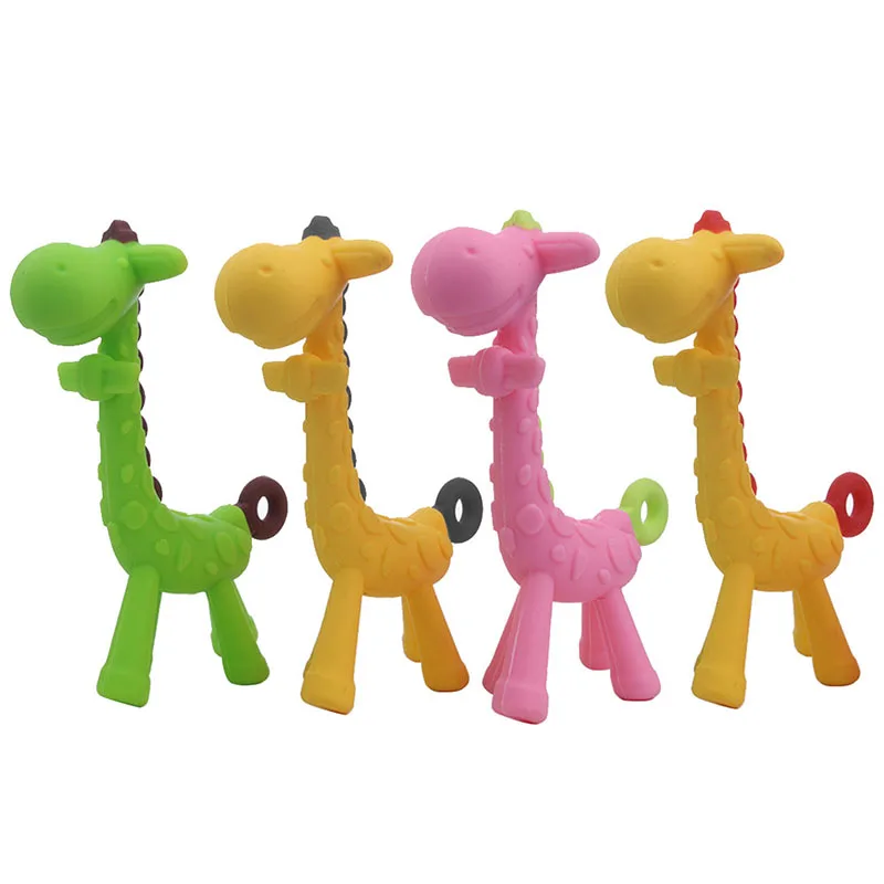 Детский безопасный Прорезыватель для зубов силиконовые Жираф Прорезыватели