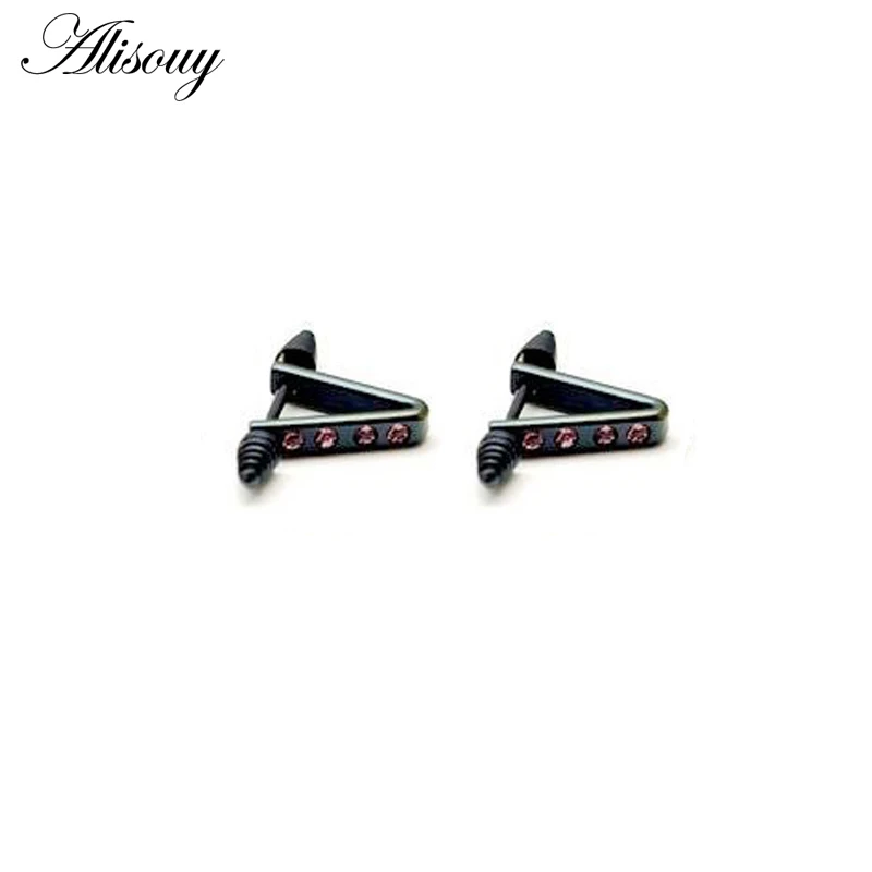 Alisouy серьги с шипами, крутые серьги-гвоздики из нержавеющей стали, пирсинг для тела, ювелирные изделия для мужчин и женщин, модная серия, 1 пара, кольцо для сосков - Окраска металла: Style 2 Pink