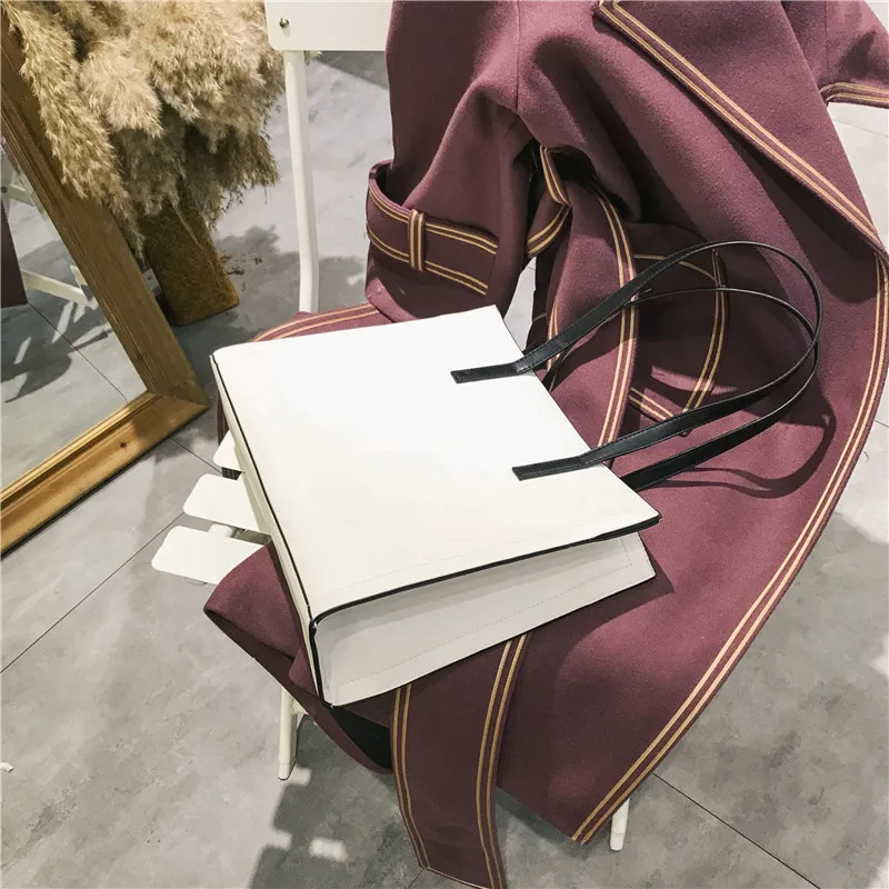 Модные элегантные однотонные женские кожаные сумки простые повседневные через