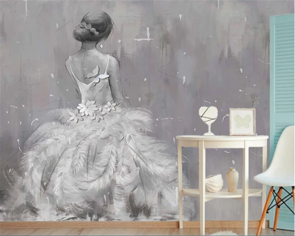 

beibehang Retro back Wedding dress shop tooling background wall papel de parede wallpaper hudas beauty papier peint