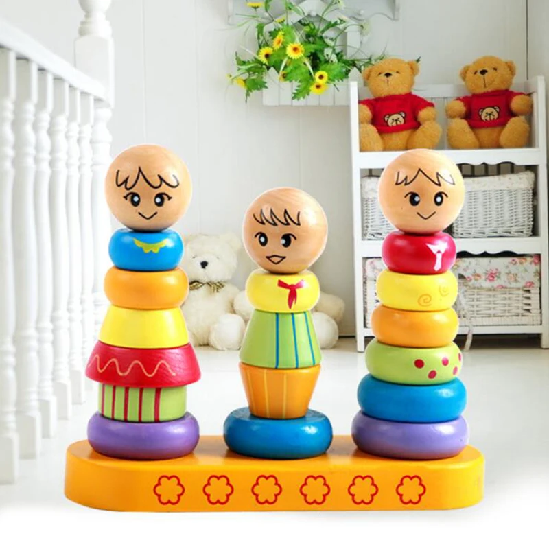 2017 Новинка Woodren дизайнерские красочные штабелеры деревянные игрушки