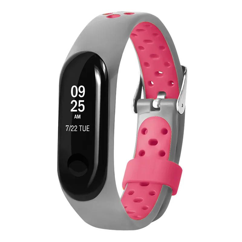 Двухцветный ремешок для Mi Band 3 умные аксессуары Xiaomi сменный смарт браслета