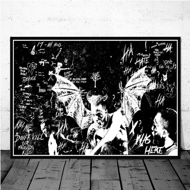 BO LXR1756-07 Настенная работа HD Печать модульная Картина на холсте картины XXXtentacion Rapper скандинавские современные Плакаты для гостиной украшения дома - Цвет: BO LXR1756-07