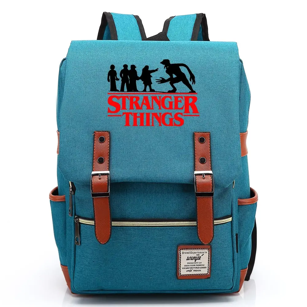 

Stranger Things Eleven Friends Don't Lie Boy Girl Kids School Bags Teenagers Schoolbags Canvas Women Bagpack Men Laptop Backpack