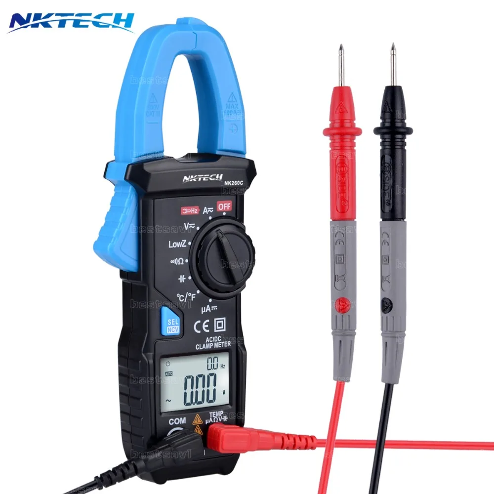 NKTECH NK260C VS ACM03 Plus цифровой клещи переменного/постоянного тока вольт A Freq cap Temp Res