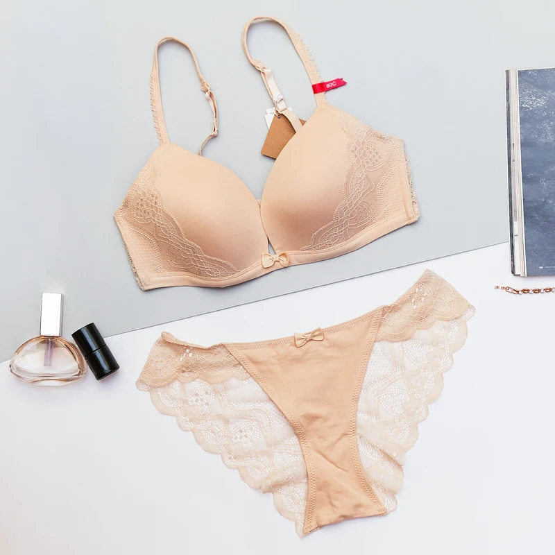 Радость Alice косточек Для женщин тонкие чашки push up bra и Трусики для Наборы ухода за
