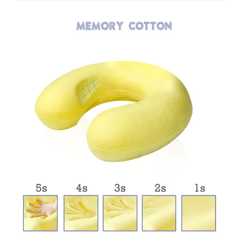 Подушка из пены с памятью u образная медленно восстанавливающая подушка для шеи