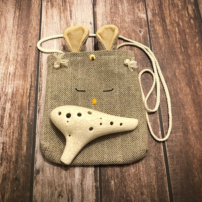 Ocarina Керамическая с 12 отверстиями и милой сумкой флейта альт С Дымчатая подводная