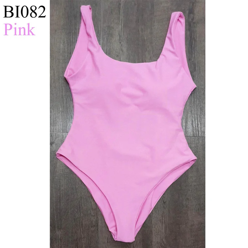 GZ082Pink VIKINII белый сексуальный винтажный женский купальник, черный купальник с высокой посадкой, женский слитный купальник для девушек, traje de bano mujer - Цвет: GZ082Pink