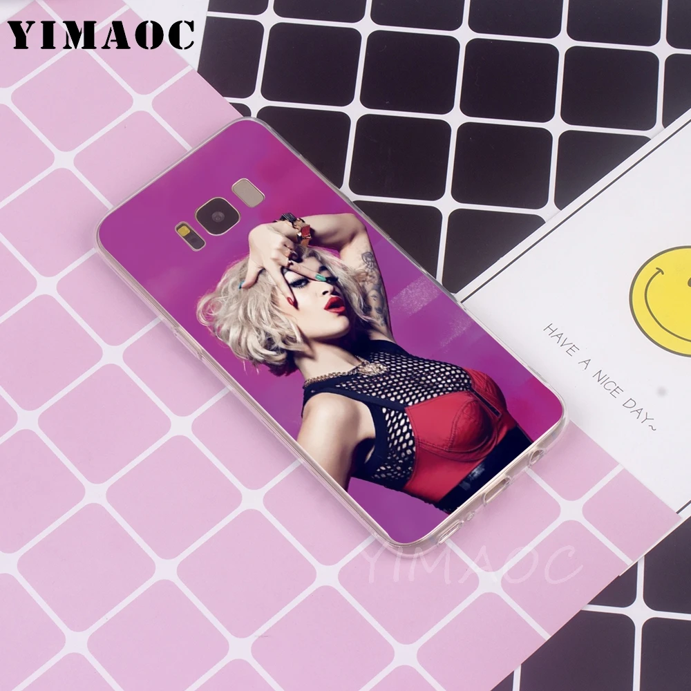Мягкий ТПУ чехол YIMAOC Rita Ora для Galaxy j3 j5 j6 j7 A5 2016 2017 A6 A9 2018 Note 8 9 S7 edge S8 S9 S10 Plus S10e |