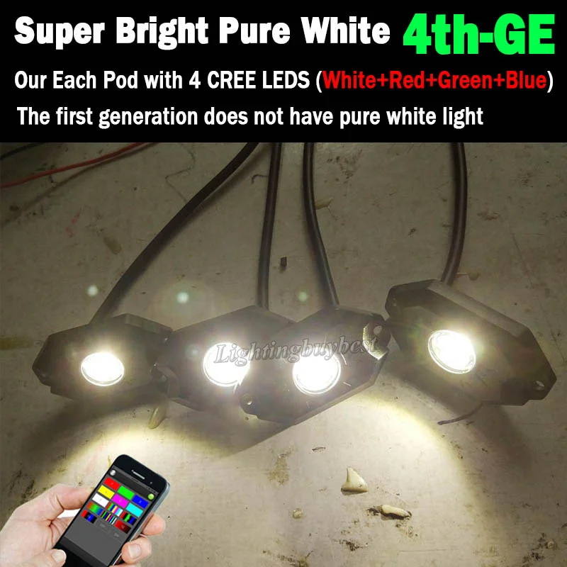 Набор из 4 6 8 подставок белый и RGB светодиодный светильник многоцветный
