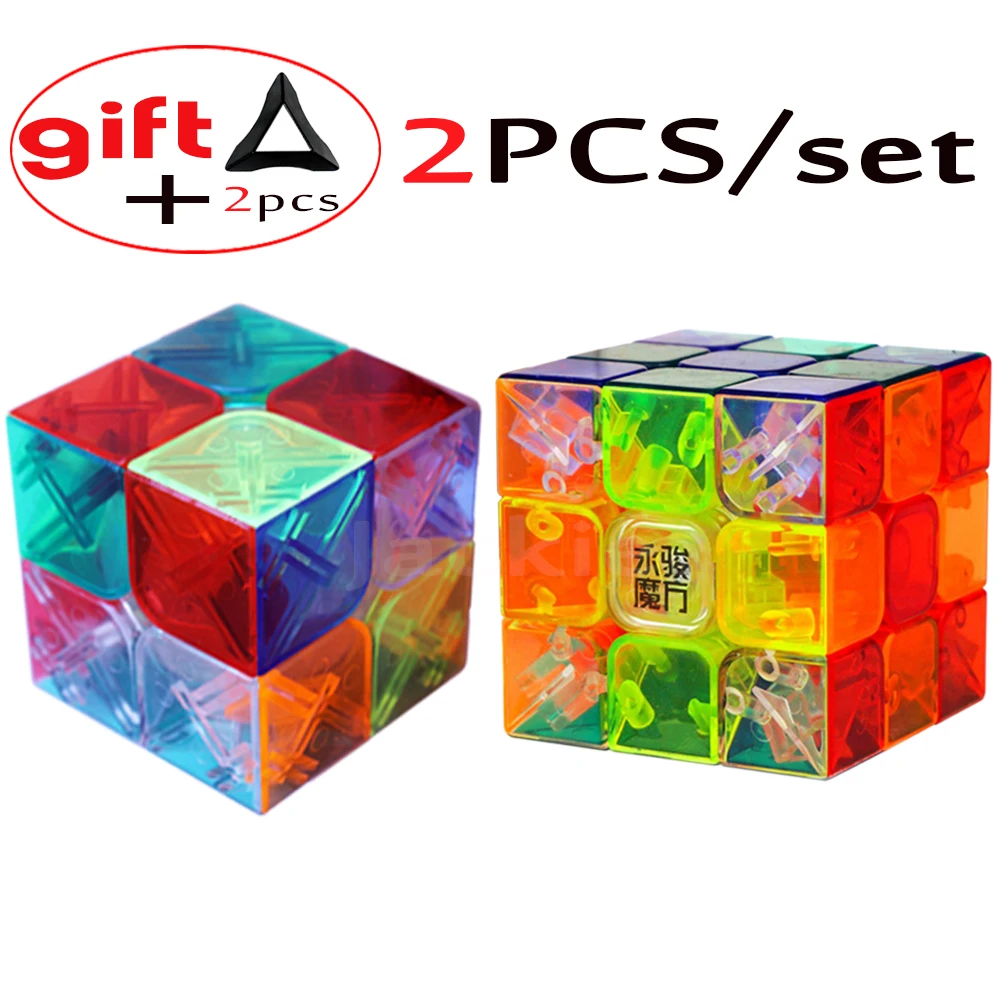 2 шт./компл. 3*3 YuLong 2x2x2 YuPo Скорость 3 слоя 3x3x3 профессиональный Кубик Рубика 2*2 YJ